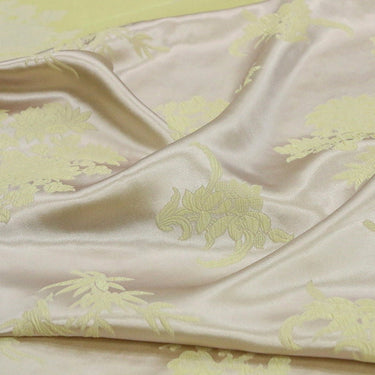 DOUKF - Handmade Embossed Guanle Crepe Jacquard Stretch Two-Tone Heterochromatic Silk Fabric - 138cm wide by the Yard