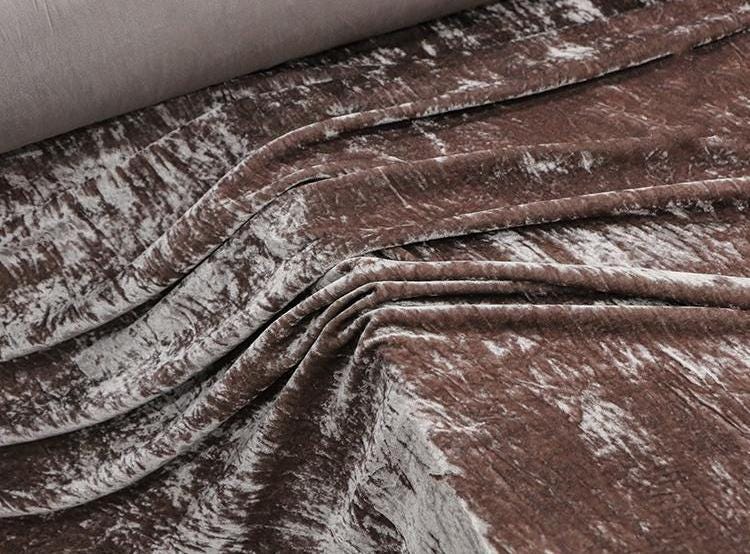 JANSA - Handmade Plant-dyed Purple Gauze Color Niche Silk Velvet Fabric - 125cm wide by the Yard