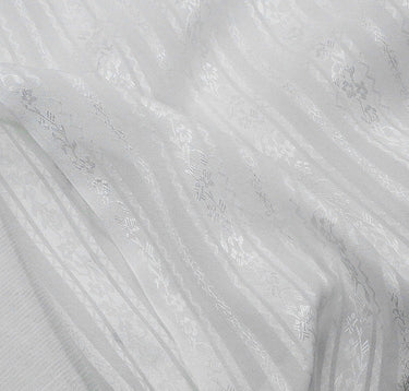 GVHUA - 16 Momme Handmade Striped Jacquard  Silk Satin Fabric - 110cm by the Yard