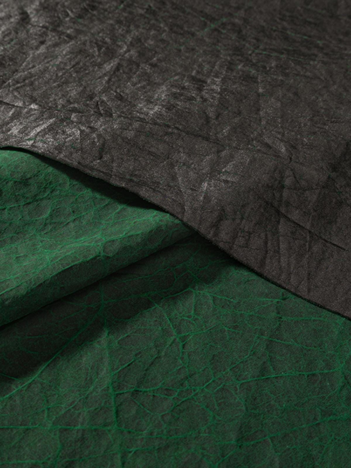 CCLDGW -  22 Momme Green Handmade Plant Dye Mud Silk Fabric, 110cm by the Yard