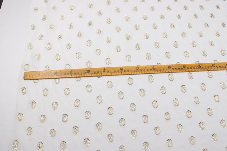 JFHBDX - 13 Momme Golden Thread Weave Silk Georgette Fabric - 114cm wide by the Yard