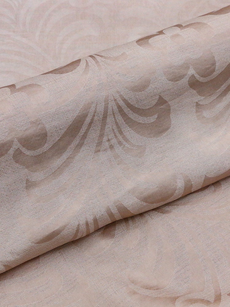 ANWTH- Jacquard Handmade Gambiered Ganton Tussah Silk Fabric - 130cm wide By the Yard