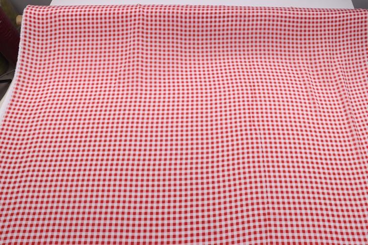 FANGEZ - 12 momme Classic Red Plaid Print Silk Crepe de Chine Fabric - 140cm wide by the Yard
