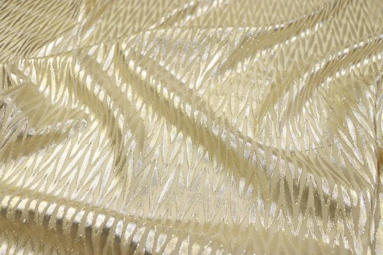 JFHMMV  - 13 Momme Golden Thread Weave Silk Georgette Fabric - 140cm wide by the Yard