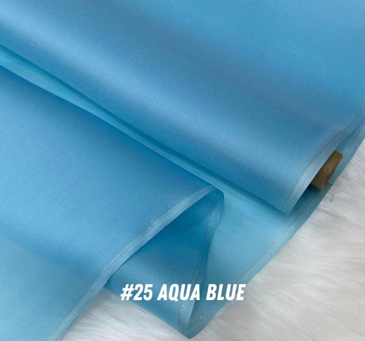 29 Solid Colors - 14 Momme Silk Organza Satin Fabric for Prom Dresses - 140cm wide by the Yard