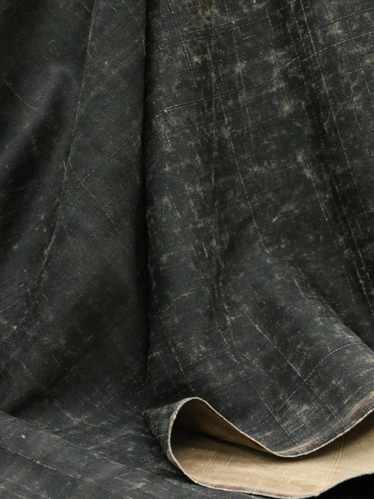 WASHUA - 45 Momme Handmade Old Style Gambiered Ganton Tussah Silk Fabric - 108cm wide by the Yard