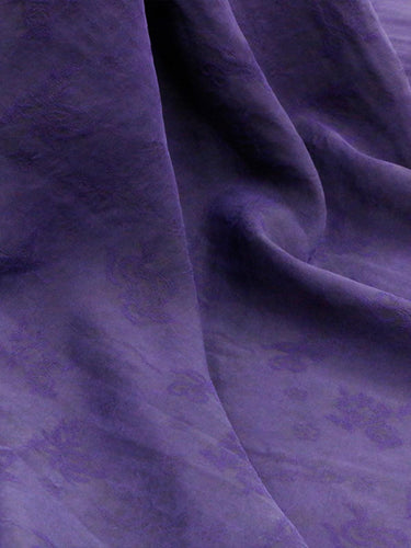 LGITIH - 15 Momme Handmade Bluish-purple Cracks  Jacquard Plant Dye Mud Silk Fabric, 114cm by the Yard