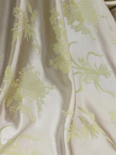 DKFENO - 23 Momme Jacquard Guanle Crepe Silk Fabric - 138cm wide by the Yard