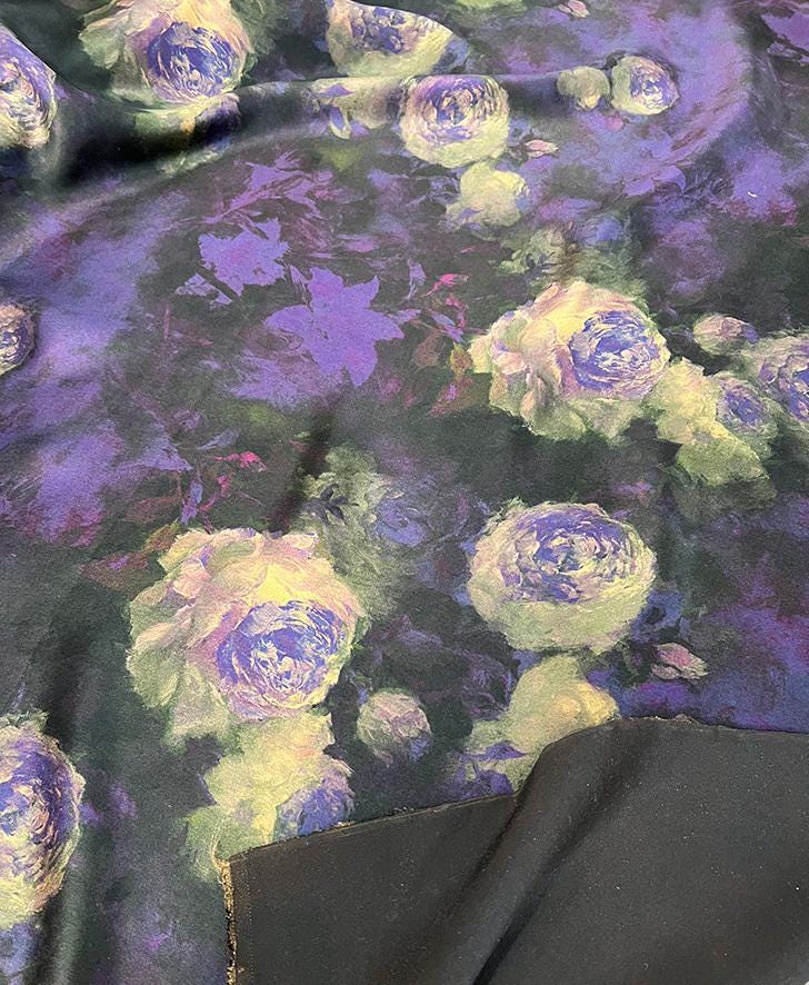 PZIMDAN - Handmade 50 Momme PIZI Mud Silk Satin Fabric - 112cm by the Yard