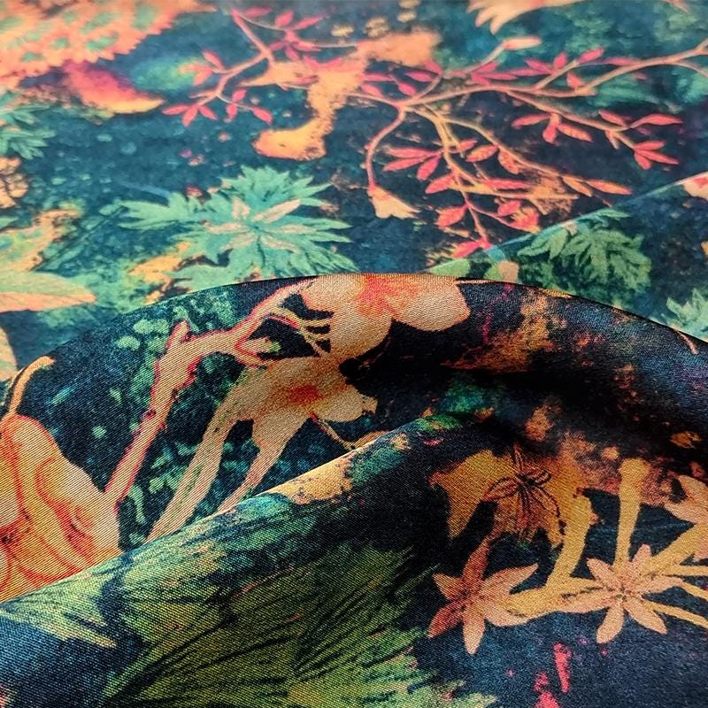 GYHHFH - Handmade 40 Momme Mud Silk Satin Fabric - 112cm By the Yard
