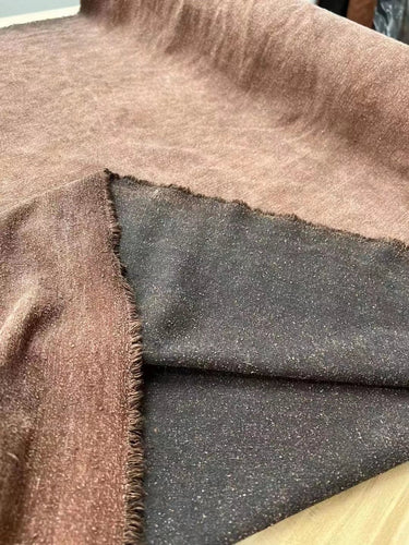 ZUOSI - 40 Momme Wild Tussah Silk Gambiered Ganton Silk Fabric - 110cm wide by the Yard