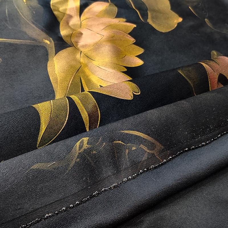 GYHDJL - Handmade 40 Momme Mud Silk Satin Fabric - 112 cm By the Yard