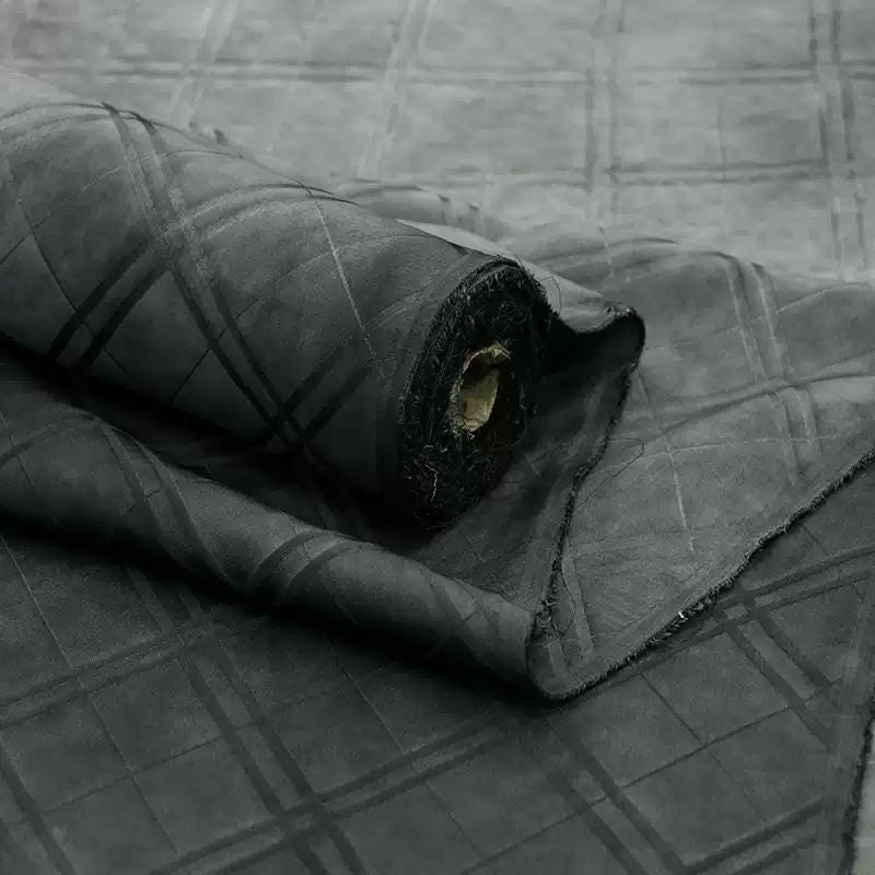 LZZRGL - 19 Momme Vintage Style Dirty Dyed Jacquard Sangbo Satin Silk Fabric - 135cm wide by the Yard