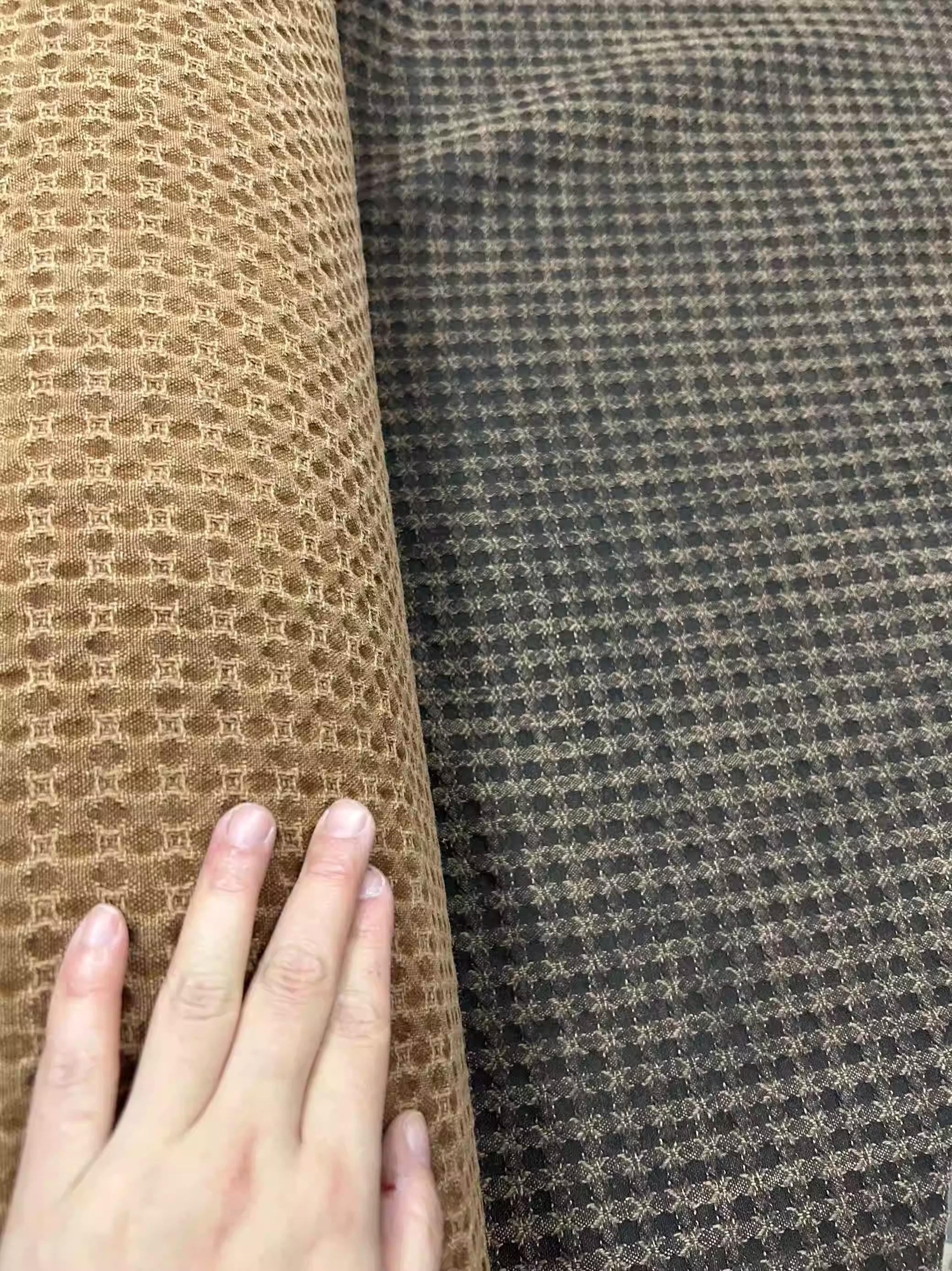 JPXNHZ - 90 Momme Jacquard Mud Silk Gambiered Ganton Tussah Silk Fabric - 110cm wide by the Yard