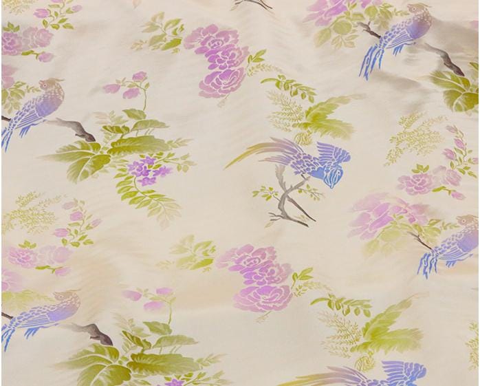 FANIAO - 25 Momme Handmade Jacquard Silk Satin Fabric - 135cm by the Yard
