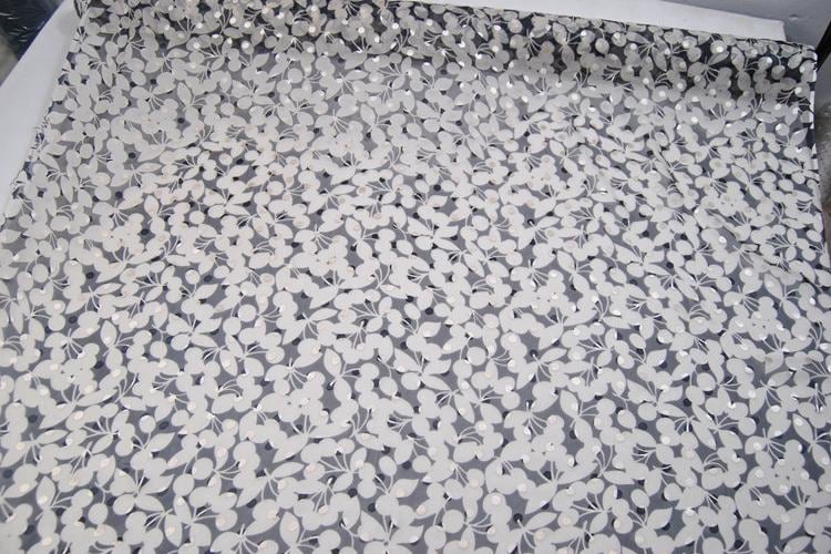 JFHSYHB - Silk Devore Satin Fabric,  8 Momme Burnout Floral Polka Dot, 114 cm Wide by the Yard