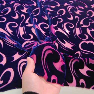 ON SALE - Burnout Polyester Velvet Fabric 110cm wide - 2.5 meters