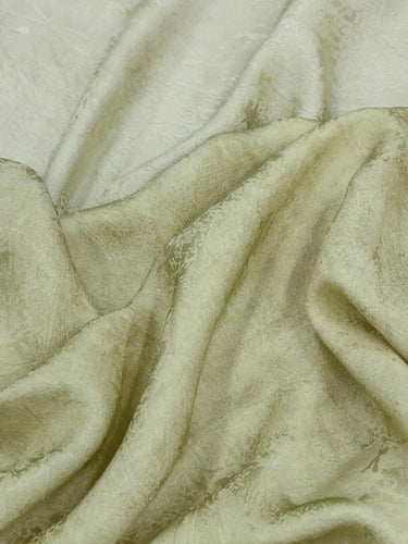 ZRZSTI - 19 Momme Vintage Style Dirty Dyed Tussah Silk Jacquard Satin Silk Fabric - 130cm wide by the Yard