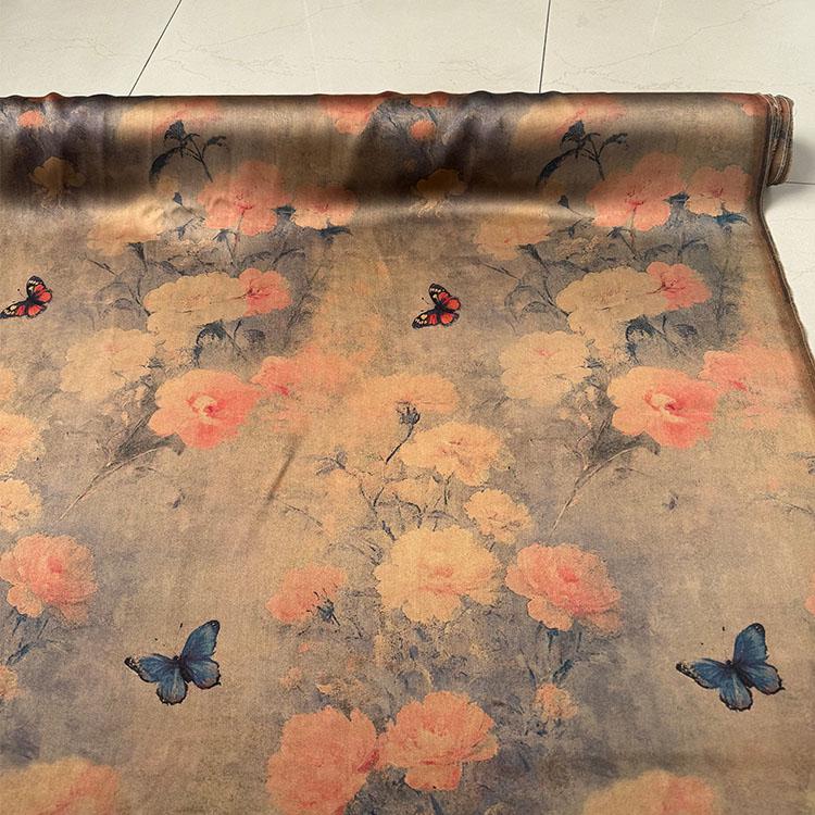 CFDLIH - Handmade 50 Momme PIZI Mud Silk Satin Fabric - 118cm by the Yard