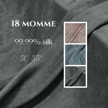 HERR - 18 Momme Dirty Dyeing Distressed Twill Silk Fabric Made of Mulberry Silk - 135cm by the Yard