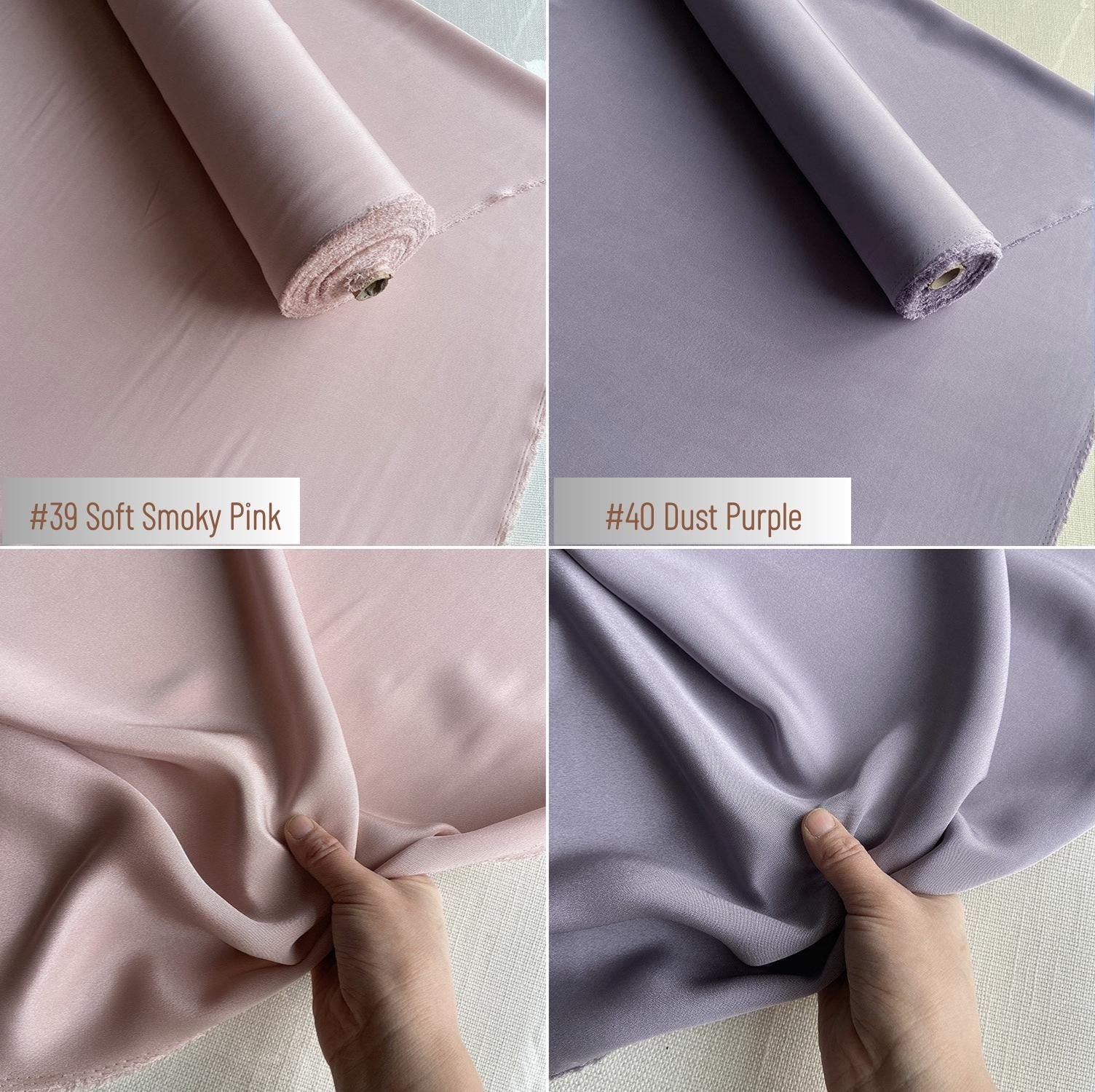 Heavy 30 Momme Silk Crepe de Chine Fabric – 45" Wide, 43 Colors, 100% Mulberry Silk