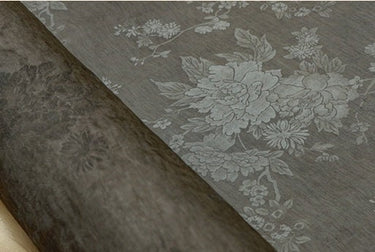 DIRTYH  -  Handmade Dirty Dyed Heavyweight Tussah and Linen Blended Jacquard  Silk Fabric - 137cm By the Yard