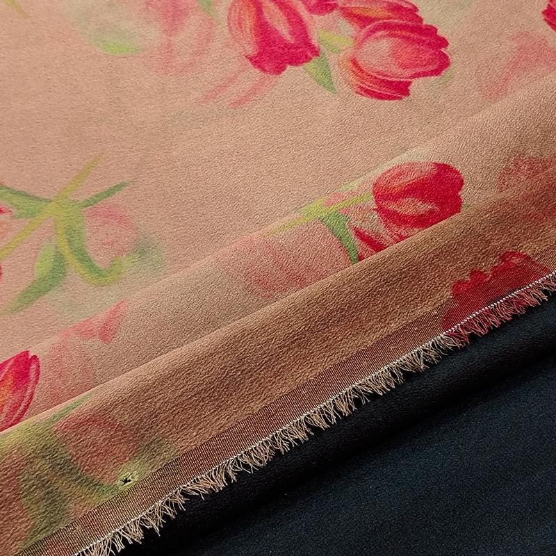 GUYUJX - Handmade 40 Momme Mud Silk Satin Fabric - 112cm By the Yard