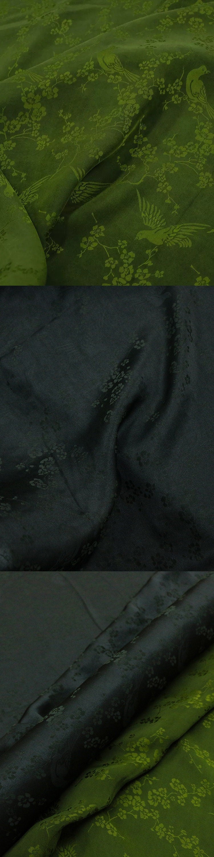 RUINI - Jacquard Handmade Plant Dye Mud Silk Fabric Silk Viscose Blend - 133cm wide by the Yard