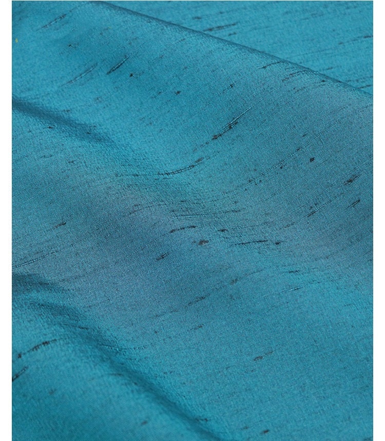 JILIL -  Handmade Gambiered Ganton Tussah Mud Silk Fabric - 120cm wide by the Yard