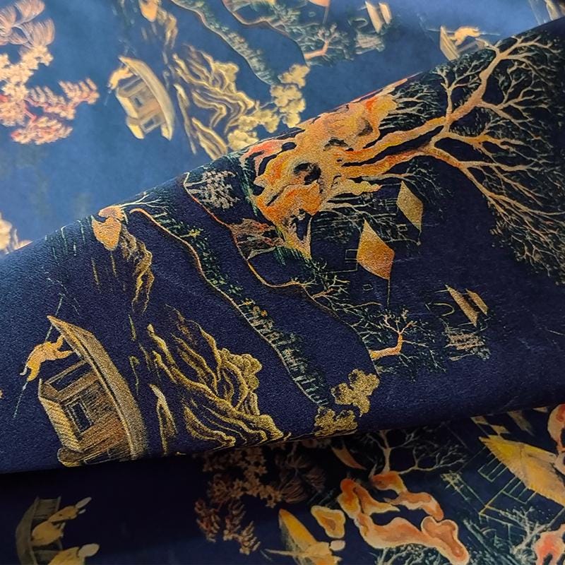 GUYZCW - Handmade 40 Momme Mud Silk Satin Fabric - 112cm By the Yard