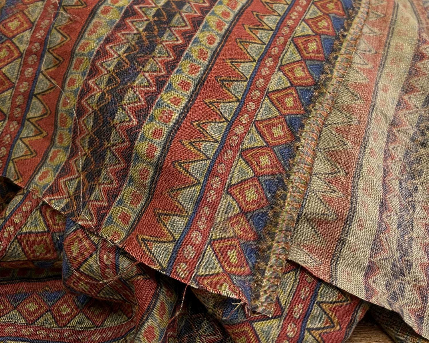 BJSHKE - 100% Linen, Vintage Style Digital Prints, 200 gram 135cm wide by the Yard