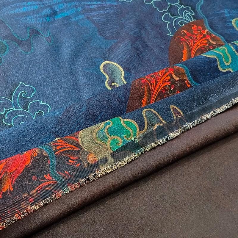 GUYFXW - Handmade 40 Momme Mud Silk Satin Fabric - 112cm By the Yard