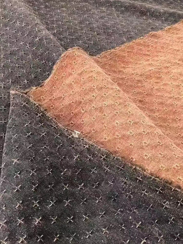 XIAOXINX - 100 Momme Jacquard Mud Silk Gambiered Ganton Tussah Silk Fabric - 110cm wide by the Yard