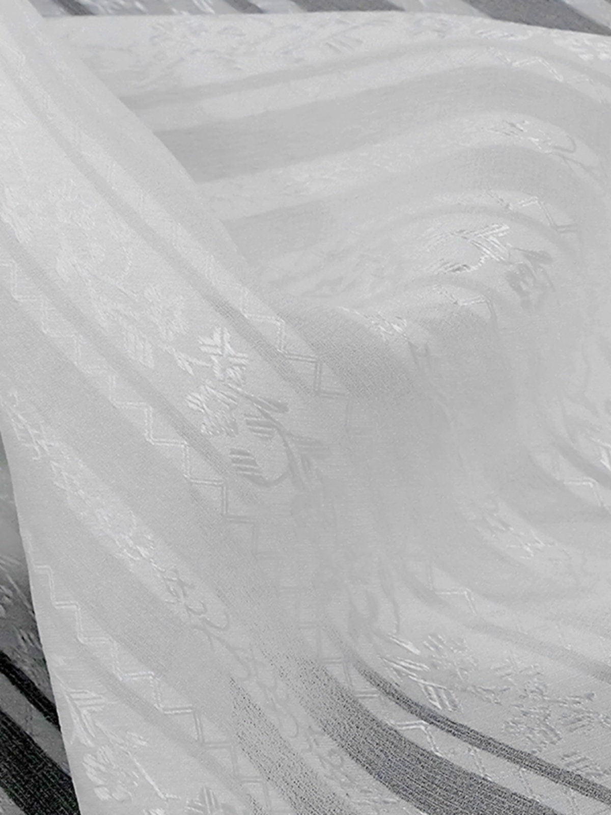 GVHUA - 16 Momme Handmade Striped Jacquard  Silk Satin Fabric - 110cm by the Yard