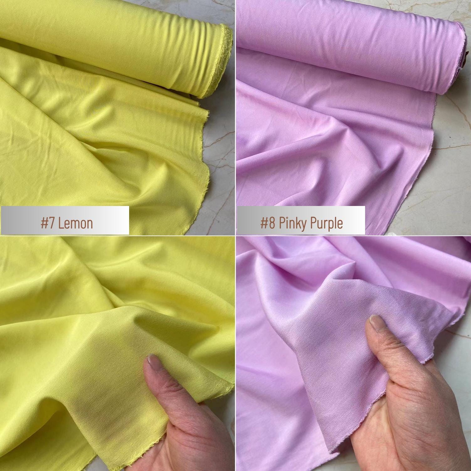 16 Momme Stretch Silk Crepe Fabric – 20 Colors, 42.5" Wide, 93/7 Silk/Spandex