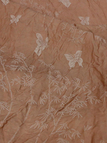 SANBEI - 35 Momme Vintage Butterfly Jacquard Silk-Wool Blend Fabric  - 138cm wide by the Yard