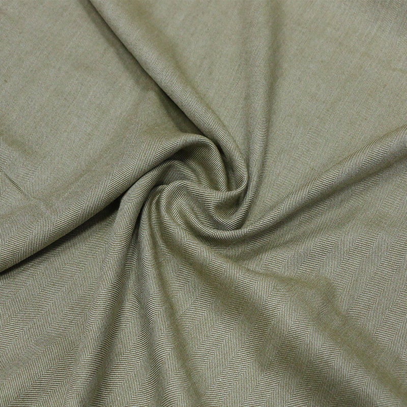 KRENZI - 42 Momme Handmade Gambiered Ganton Tussah Silk Fabric - 145cm wide by the Yard