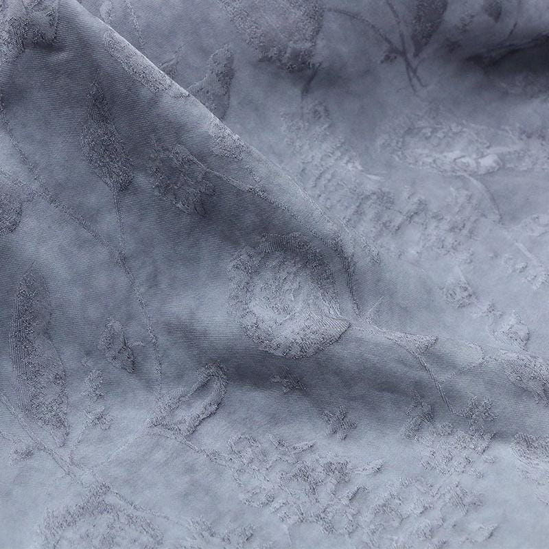 PUGOYI - 19 Momme Vintage Style Dirty Purple Tussah Silk Jacquard Silk Fabric - 125cm wide by the Yard