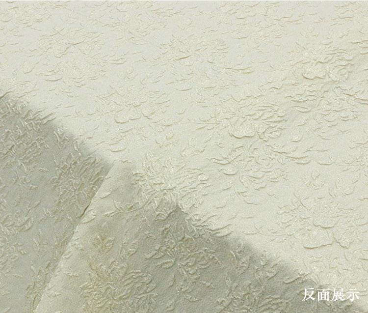 JILZIJ - 26 Momme Concave and Convex Relief Jacquard Golden Thread Weave Three-dimensional Texture Silk Fabric - 125cm wide by the Yard