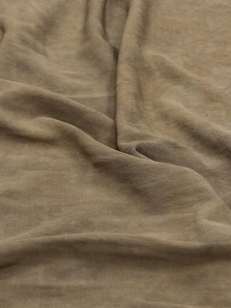 TUOHE -  Handmade Plant-dyed Camel Brown Niche Silk Velvet Fabric - 125cm wide by the Yard