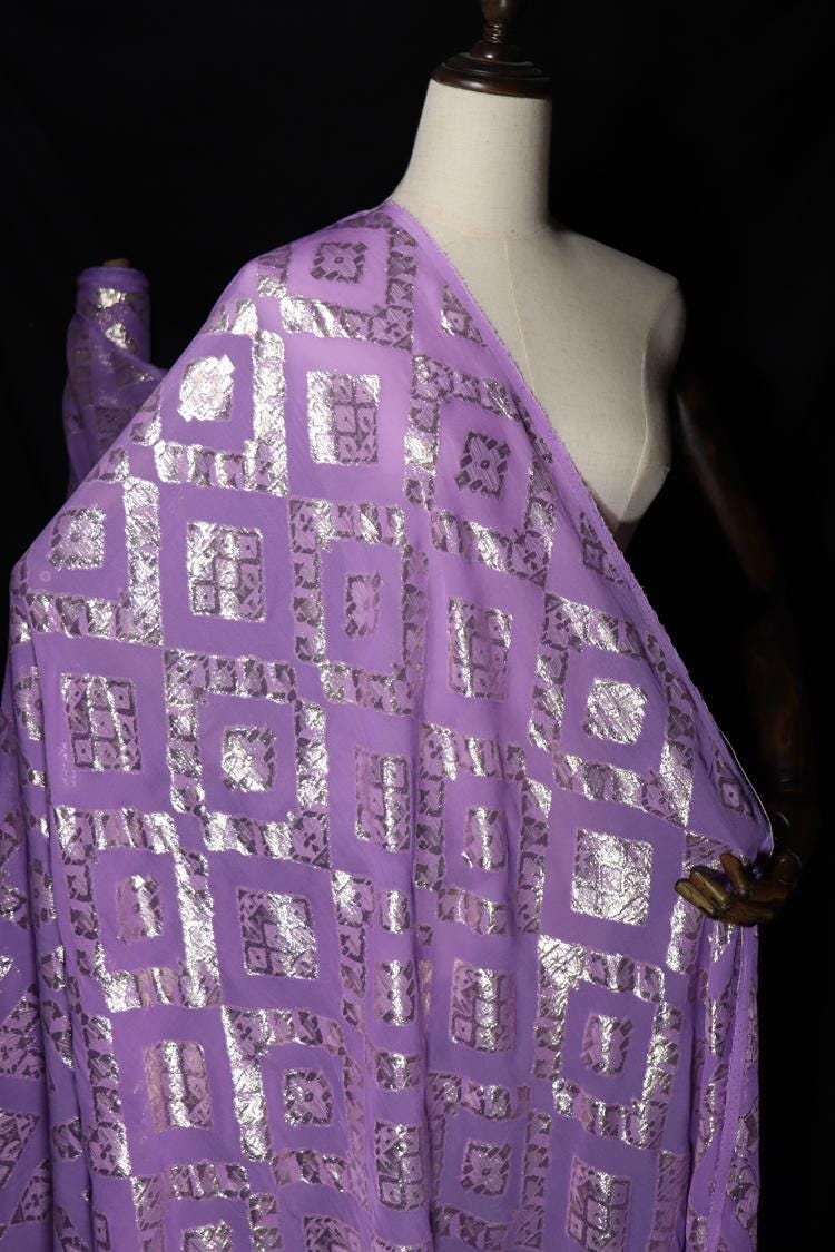 JFHZDL - 12 Momme Golden Thread Weave Silk Georgette Fabric - 140cm wide by the Yard