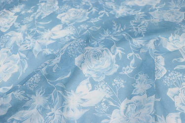 JFHLHD - 11 Momme Rose Floral Print Silk Georgette Fabric - 114cm wide by the Yard