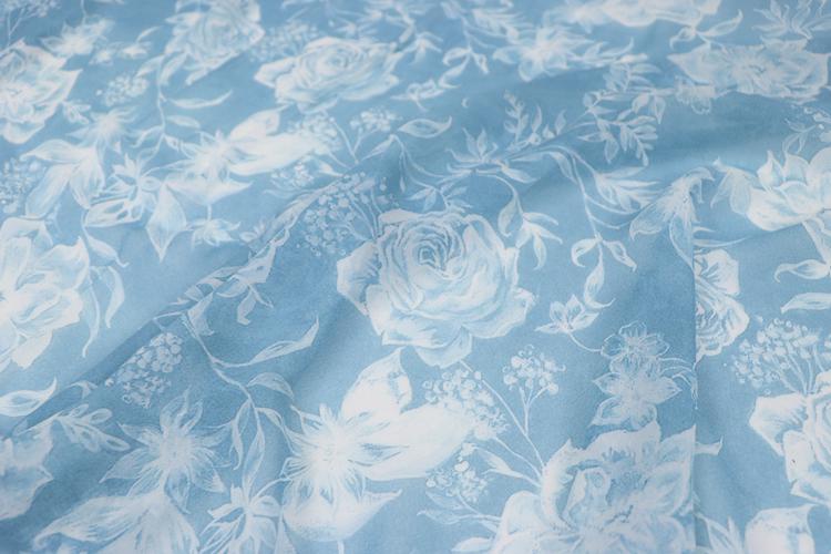JFHLHD - 11 Momme Rose Floral Print Silk Georgette Fabric - 114cm wide by the Yard