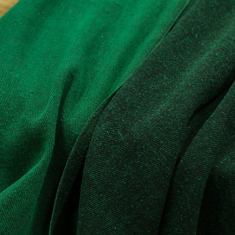 ZILV - Heavyweight Vintage Mulberry Oil Silk Coarse Cloth Tussah Silk Fragrant Cloud Gauze Fabric - 97cm wide by the Yard