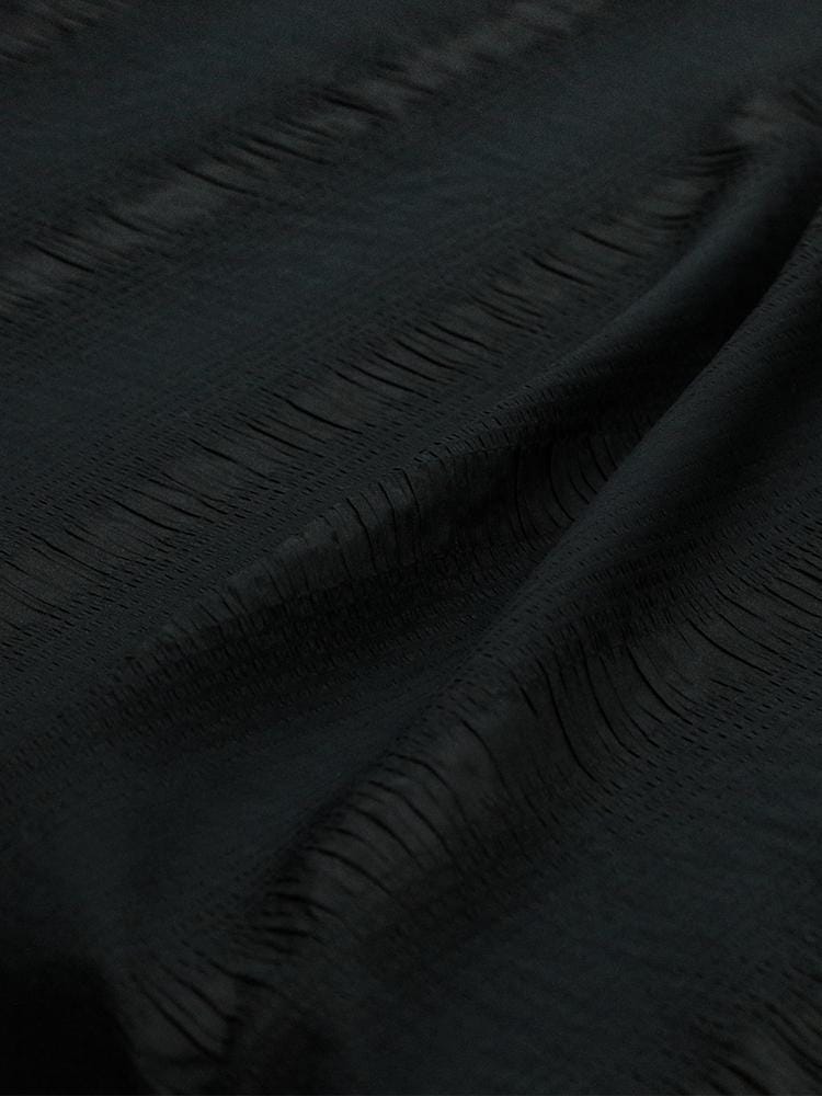 TANBL - Handmade Cotton Stretch Stripe Blended Silk Fabric - By the Yard