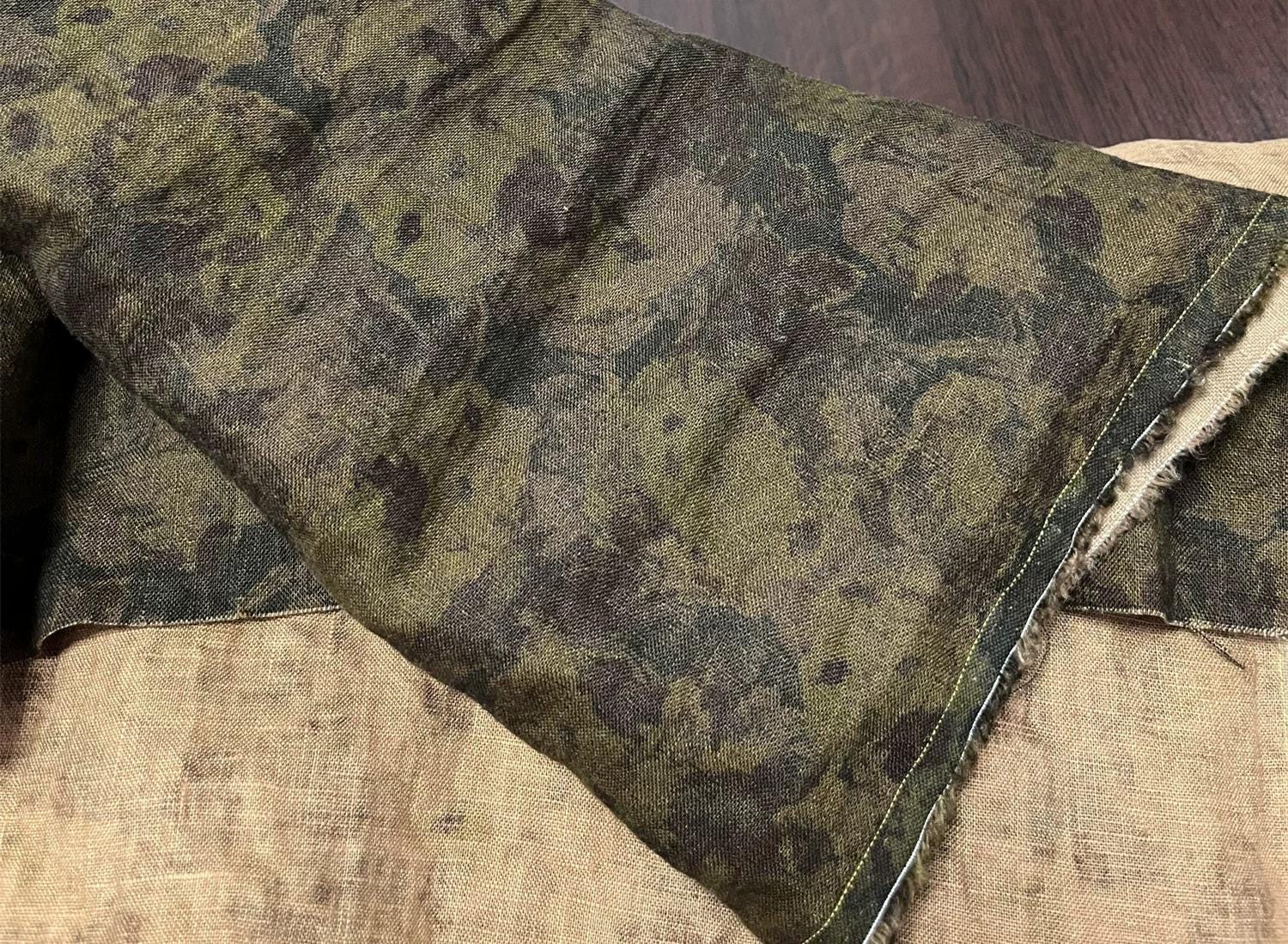 BJYOXN - 100% Linen, Vintage Style Digital Print, 200 gram 135cm wide by the Yard