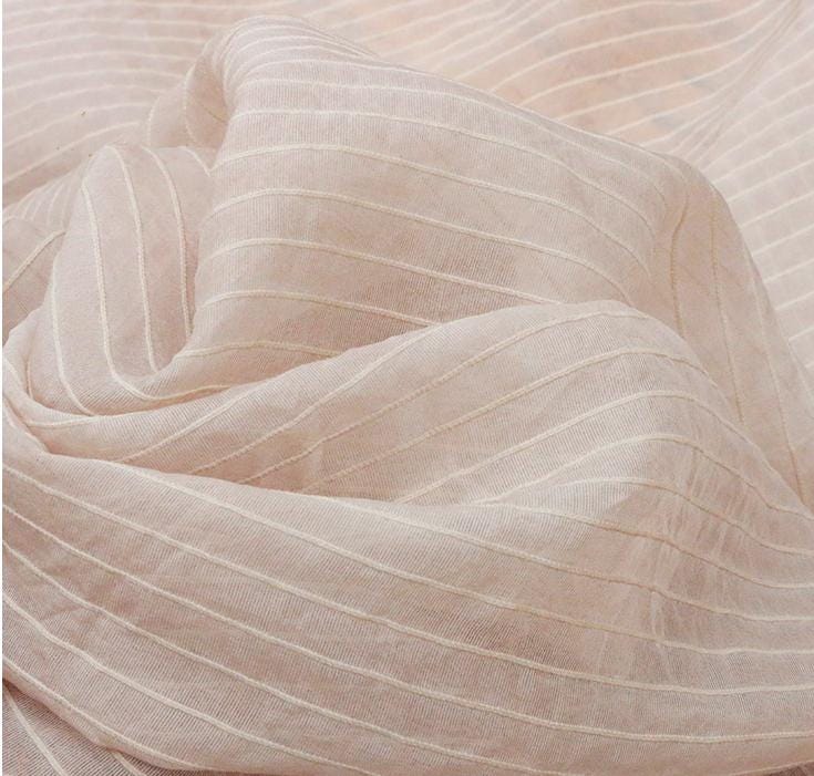 KUROSE - 16 Momme Original Niche Designer Dirty Dyed Dirty Maroon Silk Satin Gauze Silk Cotton Blend Fabric  - 110cm wide by the Yard