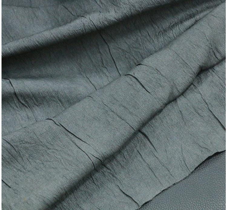 GUTONG - 16 Momme Eco Friendly Plant Dy Antique Bronze Natural Crinkle Tussah Silk Fabric  - 93cm wide by the Yard