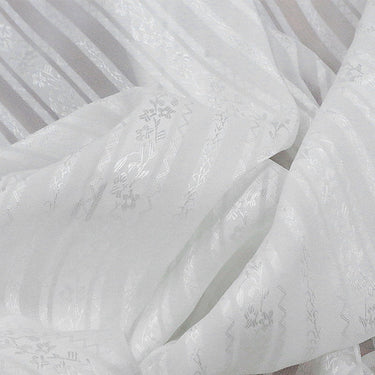 GVHUA - 16 Momme Handmade Striped Jacquard  Silk Satin Fabric - 110cm by the Yard