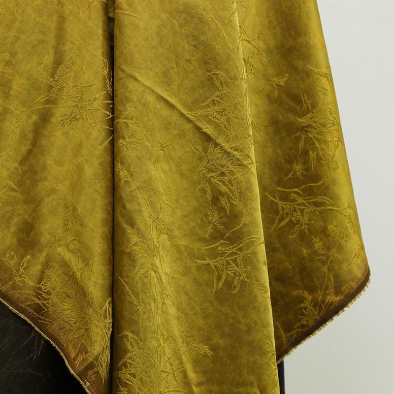 DUGUIZ - 26 Momme Bright Color Collection Silk Plain Satin with Cracked Xiangyunsha Fabric - 110cm by the Yard
